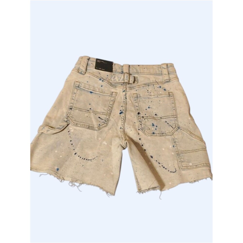 Wild Fable Shorts Womens Size 0 Light Blue Splatter Paint Denim Shorts Carpenter